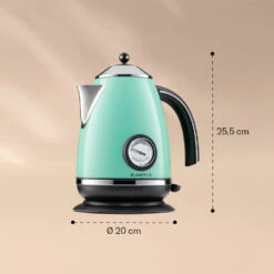 Aquavita Chalet Wasserkocher 1,7 Liter 2200 Watt Temperaturanzeige Edelstahl -Haushaltsgeräte Store 10040040 yy 0008 logo