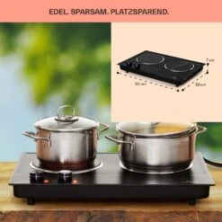 Ramsey Doppel-Kochfeld 2400W 11 Leistungsstufen Glaskeramik -Haushaltsgeräte Store 10040071 de 0006 usp