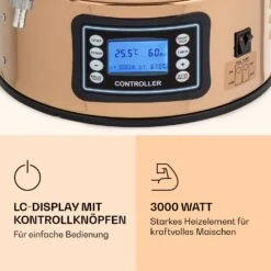 Mundschenk Maischekessel, Bierbrauanlage, 2500 W, 30 L, 9 Programme -Haushaltsgeräte Store 10040144 de 0003 logo