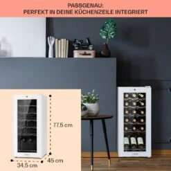 Shiraz 18 Slim Uno Weinkühlschrank 50l 18Fl Touch-Bedienfeld 5-18°C -Haushaltsgeräte Store 10040215 de 0006 usp