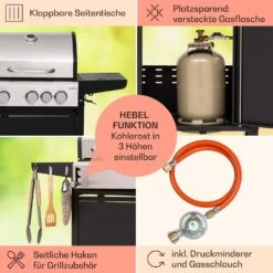 Kingsville 3.1 Kombigrill Gas + Kohle 10,9 KW 3+1 Brenner -Haushaltsgeräte Store 10040270 de 0006 usp