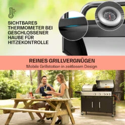 Kingsville 4.1 Kombigrill Gas + Kohle 13,7 KW 4+1 Brenner 11 Kingsville 4.1 Kombigrill Gas + Kohle 13,7 KW 4+1 Brenner -Haushaltsgeräte Store 10040271 de 0004 usp