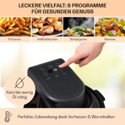 Vendure Heißluftfritteuse Mit Dampffunktion 1250W 5 Liter 6 Programme 10 Vendure Heißluftfritteuse Mit Dampffunktion 1250W 5 Liter 6 Programme -Haushaltsgeräte Store 10040278 de 0004 usp