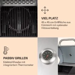 Lucifer 2 Gasgrill 2 X 3,6 KW Brenner 45x45cm Grill Edelstahl Mobil -Haushaltsgeräte Store 10040279 de 0004 logo