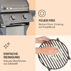 Lucifer 2 Gasgrill 2 X 3,6 KW Brenner 45x45cm Grill Edelstahl Mobil -Haushaltsgeräte Store 10040279 de 0007 logo