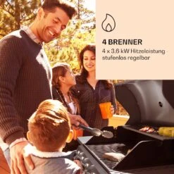 Lucifer 4 Gasgrill 4 X 3,6 KW Brenner 69x45cm Grill Edelstahl Mobil -Haushaltsgeräte Store 10040281 de 0003 logo