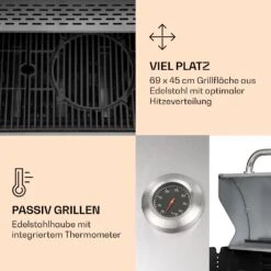 Lucifer 4 Gasgrill 4 X 3,6 KW Brenner 69x45cm Grill Edelstahl Mobil -Haushaltsgeräte Store 10040281 de 0004 logo