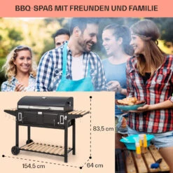 Aberdeen Double Holzkohlegrill Smoker Thermometer 2 Seitentische Mobil -Haushaltsgeräte Store 10040293 de 0007 usp