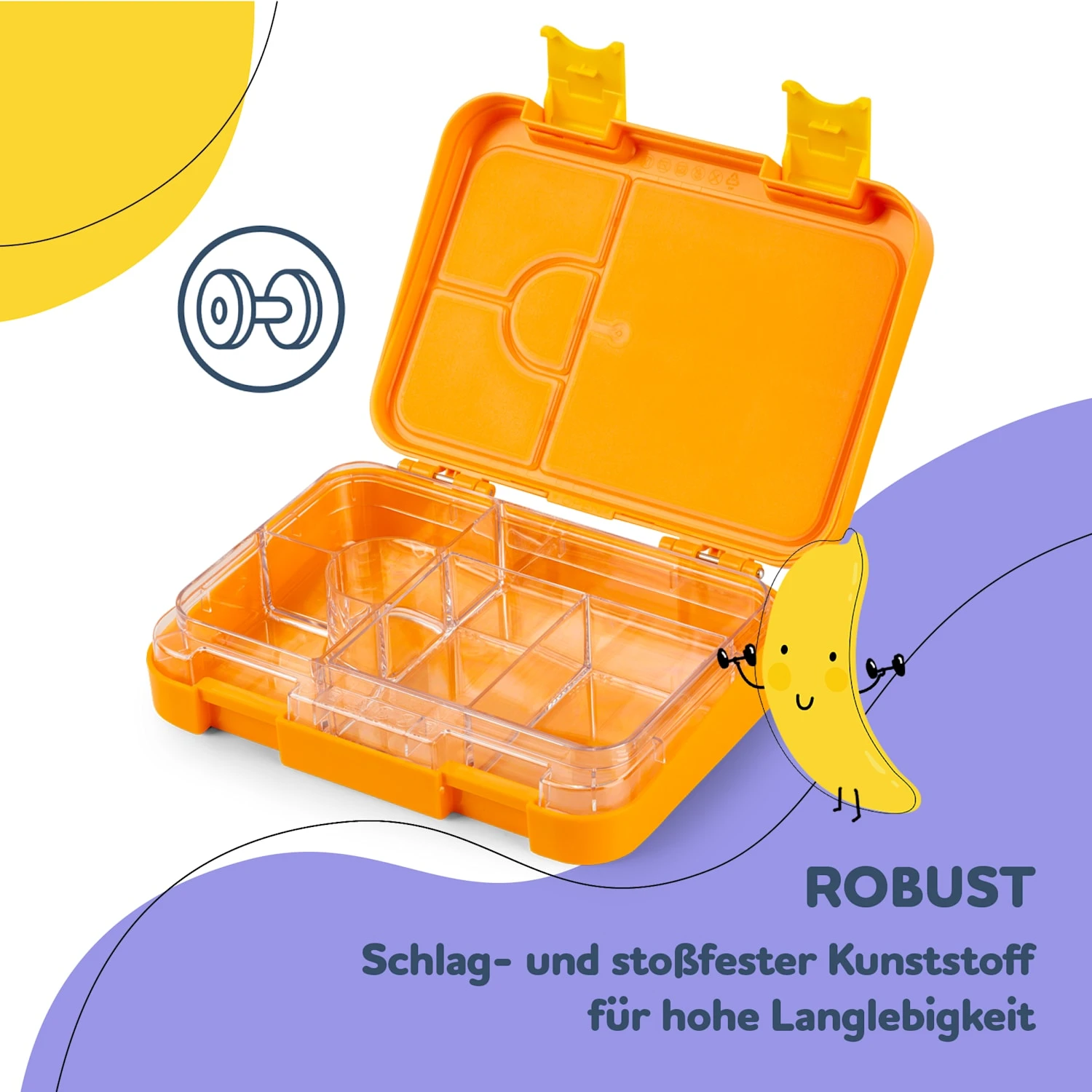 Junior Lunchbox 6 Fächer 21,3 X 15 X 4,5 Cm (BxHxT) BPA-frei 6 Junior Lunchbox 6 Fächer 21,3 X 15 X 4,5 Cm (BxHxT) BPA-frei – Bild 6