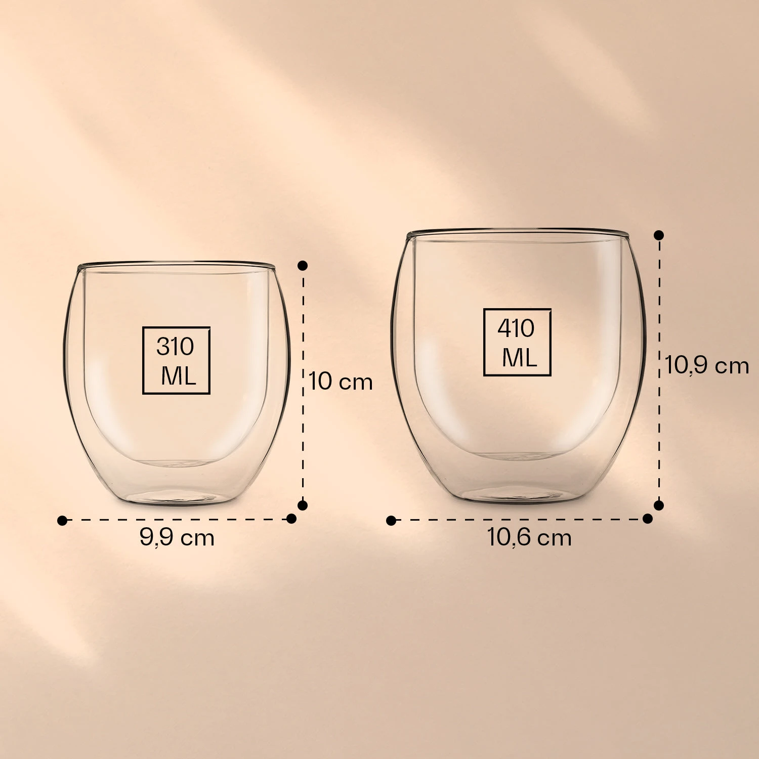 DUOS Jumbo Doppelwandiges Glas | Thermoglas | 2 X 310 Ml & 410 Ml | Trinkglas | Espressoglas, Teeglas, Shotglas | Für Heiße Und Kalte Getränke | Borosilikatglas| Hitze- Und Kältebeständig | Handgemacht | Spülmaschinenfest | Schwebe-Effekt 6 DUOS Jumbo Doppelwandiges Glas | Thermoglas | 2 X 310 Ml & 410 Ml | Trinkglas | Espressoglas, Teeglas, Shotglas | Für Heiße Und Kalte Getränke | Borosilikatglas| Hitze- Und Kältebeständig | Handgemacht | Spülmaschinenfest | Schwebe-Effekt – Bild 6