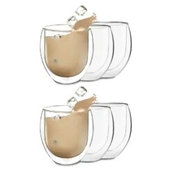 DUOS Jumbo Doppelwandiges Thermoglas 310ml Borosilikatglas Handgemacht