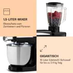 Renata Rossa Küchenmaschine 3-in-1 2000W 2,7PS 5Ltr Edelstahl BPA-frei 13 Renata Rossa Küchenmaschine 3-in-1 2000W 2,7PS 5Ltr Edelstahl BPA-frei -Haushaltsgeräte Store 10040500 de 0006 logo