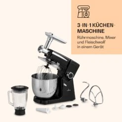 Renata Rossa Küchenmaschine 3-in-1 2000W 2,7PS 5Ltr Edelstahl BPA-frei 14 Renata Rossa Küchenmaschine 3-in-1 2000W 2,7PS 5Ltr Edelstahl BPA-frei -Haushaltsgeräte Store 10040500 de 0007 logo