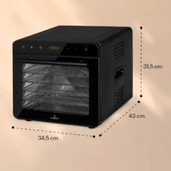 Shaftesbury Dörrautomat 700W Timer-Funktion 35-85°C Digitales Touch-Display -Haushaltsgeräte Store 10040727 yy 0007 dimensions
