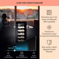 Vinovilla 20 Built-In Weinkühlschrank 50l / 20 Flaschen Glastür Edelstahl -Haushaltsgeräte Store 10040729 de 0004 logo