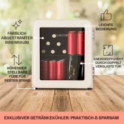 PopLife 48 Getränkekühler Kühlschrank 0-10 °C Retro-Design -Haushaltsgeräte Store 10040737 de 0005 usp