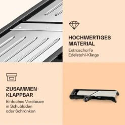 Mandoline Küchenhobel Inkl. Wellenschnitt Edelstahl 1 Bis 9 Mm Julienne-Schneider 10 Mandoline Küchenhobel Inkl. Wellenschnitt Edelstahl 1 Bis 9 Mm Julienne-Schneider -Haushaltsgeräte Store 10040836 de 0005 logo