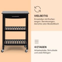 Tennessee Servierwagen Küchenwagen 4 Etagen Holz Granit Mobil -Haushaltsgeräte Store 10041121 de 0004 logo