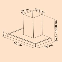 Alinea 60 Dunstabzugshaube 60cm Wandhaube WiFi A++ 500m³/h Touch 16 Alinea 60 Dunstabzugshaube 60cm Wandhaube WiFi A++ 500m³/h Touch -Haushaltsgeräte Store 10041173 yy 0011 dimensions