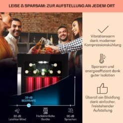 Beersafe 70 Bierzeit Edition Kühlschrank 70 Ltr 3 Böden Glas Edelstahl -Haushaltsgeräte Store 10041176 de 0003 usp