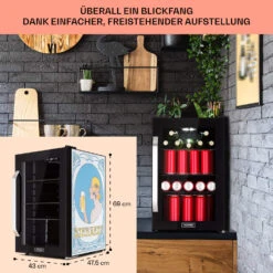 Beersafe 70 Bierzeit Edition Kühlschrank 70 Ltr 3 Böden Glas Edelstahl -Haushaltsgeräte Store 10041176 de 0007 usp