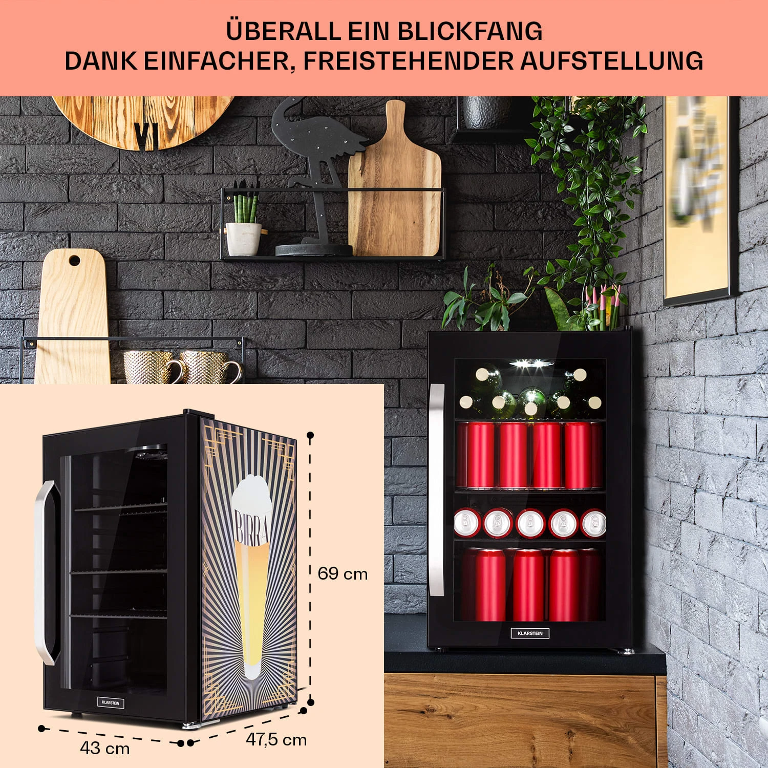 Beersafe 70 Birra Edition Kühlschrank 70 Liter 3 Böden Glas Edelstahl 7 Beersafe 70 Birra Edition Kühlschrank 70 Liter 3 Böden Glas Edelstahl – Bild 7