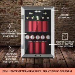 Beersafe 70 Craft Beer Edition Kühlschrank 70 Liter Glastür Edelstahl -Haushaltsgeräte Store 10041181 de 0006 usp