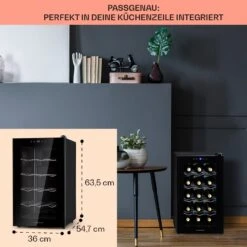 Barolo 15 Uno Weinkühlschrank 48 Ltr 15 Flaschen 11-18°C SingleZone -Haushaltsgeräte Store 10041207 de 0006 usp