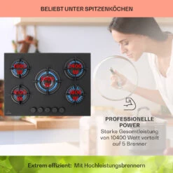 Firetale Gaskochfeld 5-flammig 70 Cm Aluminium-Brenner Inkl. Schlauch Und Druckminderer 11 Firetale Gaskochfeld 5-flammig 70 Cm Aluminium-Brenner Inkl. Schlauch Und Druckminderer -Haushaltsgeräte Store 10041300 de 0003 usp