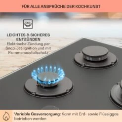 Firetale Gaskochfeld 5-flammig 70 Cm Aluminium-Brenner Inkl. Schlauch Und Druckminderer 13 Firetale Gaskochfeld 5-flammig 70 Cm Aluminium-Brenner Inkl. Schlauch Und Druckminderer -Haushaltsgeräte Store 10041300 de 0005 usp