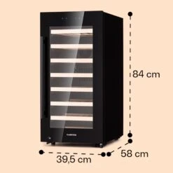 Barossa 38 Uno Weinkühlschrank 1 Zone 94 Ltr 38 Fl Touch-Display 16 Barossa 38 Uno Weinkühlschrank 1 Zone 94 Ltr 38 Fl Touch-Display -Haushaltsgeräte Store 10041306 yy 0008 dimensions