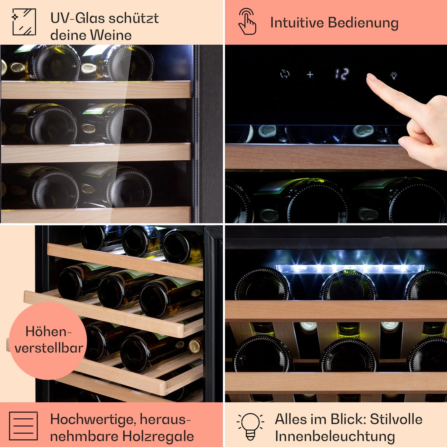 Barossa 50 Uno Weinkühlschrank 1 Zone 120 Ltr 50 Fl Touch-Display 5 Barossa 50 Uno Weinkühlschrank 1 Zone 120 Ltr 50 Fl Touch-Display – Bild 5