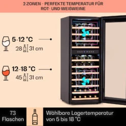 Barossa 73 Duo Weinkühlschrank 2 Zonen 192 Ltr 73 Fl Touch-Display -Haushaltsgeräte Store 10041308 de 0003 logo