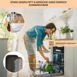 Combo Air Grill-Heißluftfritteuse 5 Programme 1500 Watt 4,5 L Grillkorb 2,5 L Frittierkorb -Haushaltsgeräte Store 10041330 de 0006 usp