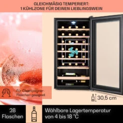 Barossa 29 Uno Weinkühlschrank 1 Zone 88 Ltr / 28 Fl Touch-Display -Haushaltsgeräte Store 10041397 de 0003 usp