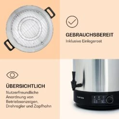 Abbey 25 Einkochautomat Getränkespender 25L 100°C 180min Edelstahl -Haushaltsgeräte Store 10041838 de 0006 logo