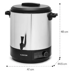 Abbey 25 Einkochautomat Getränkespender 25L 100°C 180min Edelstahl -Haushaltsgeräte Store 10041838 yy 0008 dimensions