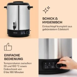 Abbey 40 Einkochautomat Getränkespender 40L 100°C 180min Edelstahl 11 Abbey 40 Einkochautomat Getränkespender 40L 100°C 180min Edelstahl -Haushaltsgeräte Store 10041839 de 0004 logo