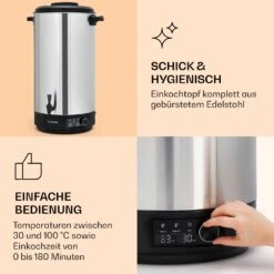 Abbey 60 Einkochautomat Getränkespender 60L 100°C 180min Edelstahl 11 Abbey 60 Einkochautomat Getränkespender 60L 100°C 180min Edelstahl -Haushaltsgeräte Store 10041840 de 0004 logo