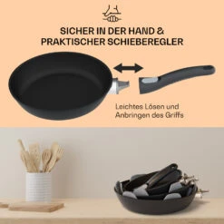 Noto Endurance Bratpfanne Ø24 Cm Geschmiedetes Aluminium Abnehmbarer Griff -Haushaltsgeräte Store 10045002 de 0004 usp