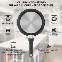 Noto Endurance Bratpfanne Ø24 Cm Geschmiedetes Aluminium Abnehmbarer Griff -Haushaltsgeräte Store 10045002 de 0005 usp