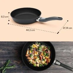 Noto Endurance Bratpfanne Ø24 Cm Geschmiedetes Aluminium Abnehmbarer Griff -Haushaltsgeräte Store 10045002 yy 0009 dimensions
