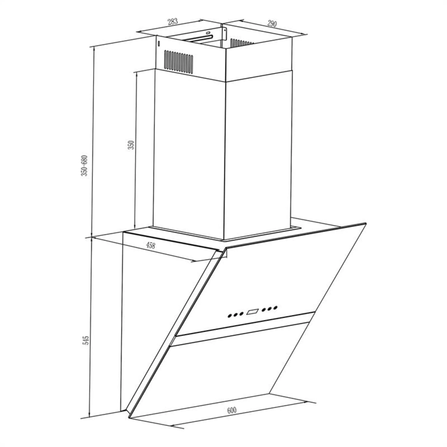 Aurea VII Dunstabzugshaube Umluftset 60cm Aktivkohlefilter Weiß 6 Aurea VII Dunstabzugshaube Umluftset 60cm Aktivkohlefilter Weiß – Bild 6