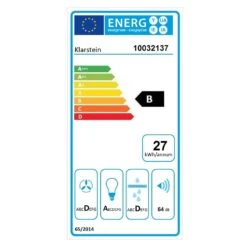 Galina Dunstabzugshaube Umluftset 60 Cm 350 M³/h LED Edelstahl -Haushaltsgeräte Store 60002323 energy label