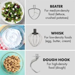 Curve Plus Küchenmaschinen-Set | 5l | 4-in-1 Fleischwolf | Silber -Haushaltsgeräte Store 60002330 yy 0007 logo Klarstein Curve Plus Kuechenmaschinen Set silber