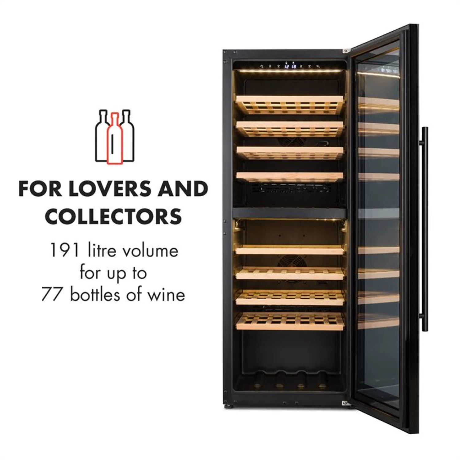 Barossa 77 Duo Weinkühlschrank-Set 2 Zonen 191L/77Fl. Weinglasregal 4 Barossa 77 Duo Weinkühlschrank-Set 2 Zonen 191L/77Fl. Weinglasregal – Bild 4