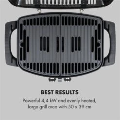 Parforce Duo Gasgrill 2 Brenner 4,4kW 15000BTU Gasschlauch Schwarz -Haushaltsgeräte Store 60002433 yy 0003 logo Klarstein Parforce Duo Gasgrill 2 Brenner schwarz