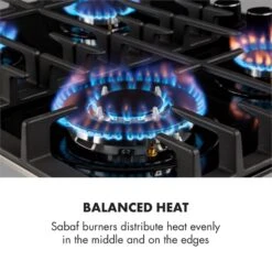 Kalahari Ignito Einbau-Ofen-Set Elektro / Gas 68Ltr Schwarz Edelstahl -Haushaltsgeräte Store 60002586 yy 0008 logo Klarstein Ignito 4 Zonen Gaskochfeld schwarz