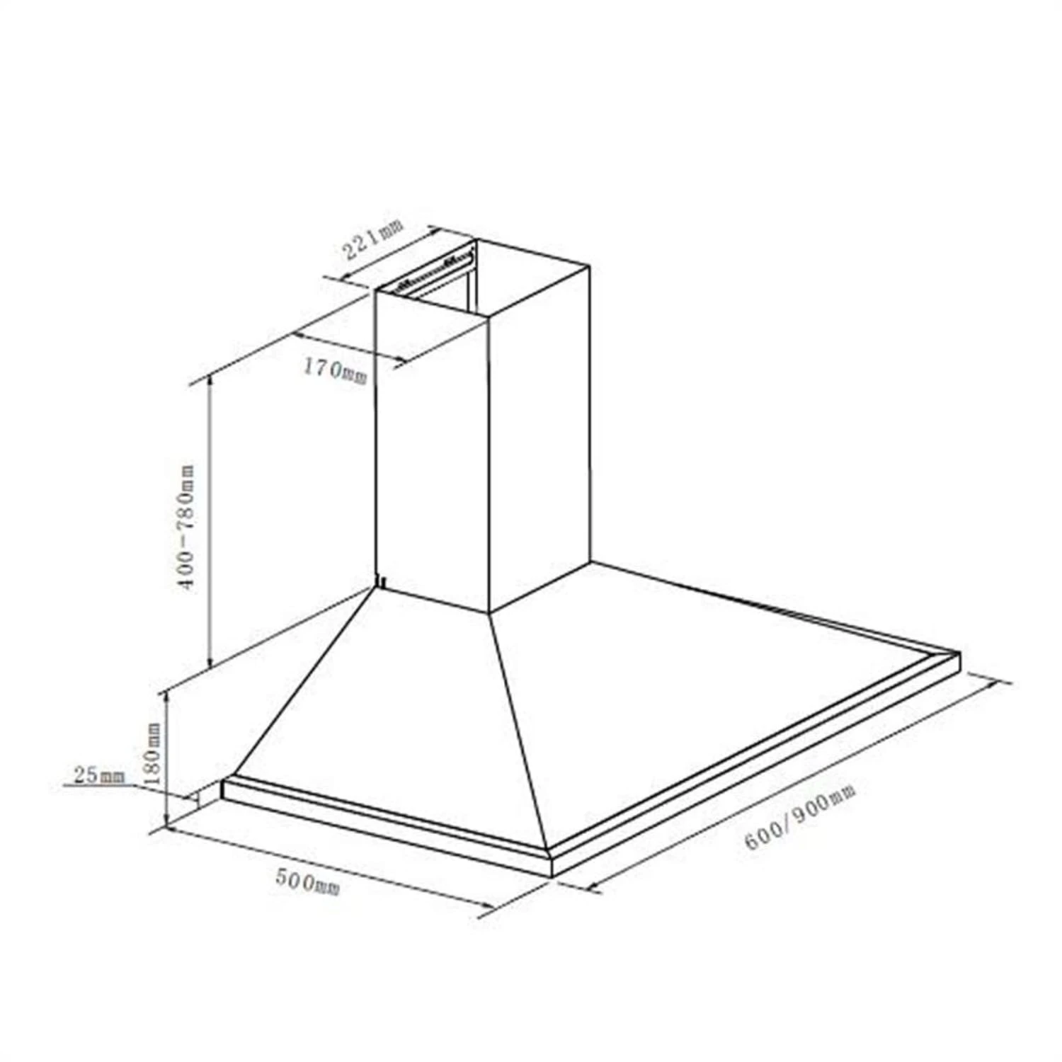 Kalahari Galina Einbau-Set Backofen + Abzugshaube 68Ltr 350 M³/h Schwarz Edelstahl 9 Kalahari Galina Einbau-Set Backofen + Abzugshaube 68Ltr 350 M³/h Schwarz Edelstahl – Bild 9