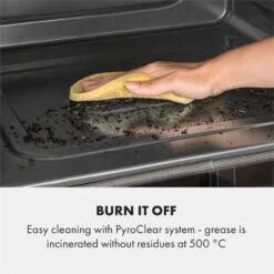 Gusteau Hektor Einbau-Set Backofen + Unterbau-Haube 2950W 64Ltr 530 M³/h Weiß Edelstahl -Haushaltsgeräte Store 60002592 yy 0004 logo Klarstein Gusteau Elektrischer Einbaubackofen weiss